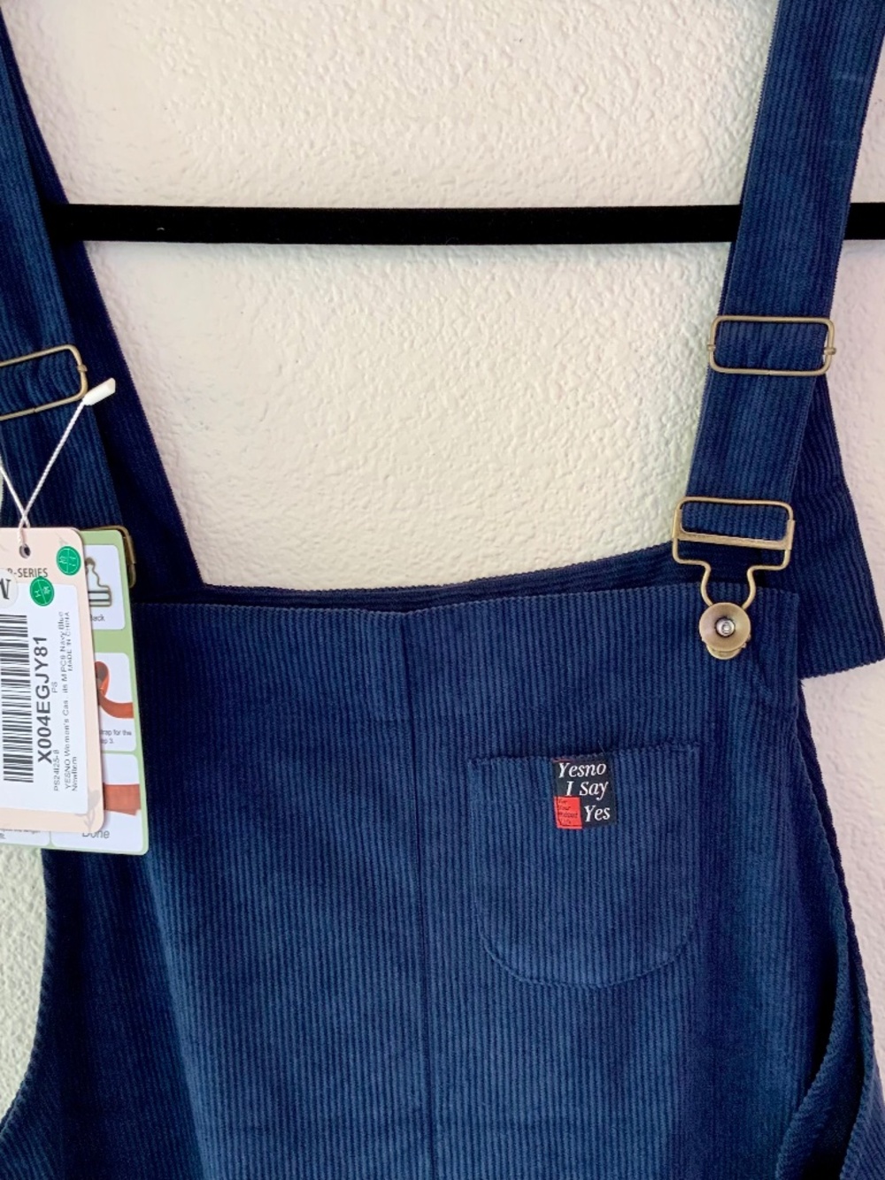 Overalls Corduroy Jumpsuit Navy Blue Size Medium Romper